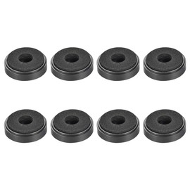 uxcell 8 Pcs D30xH8mm Plastic Feet Anti-Vibration Base Pad Stand for Speaker Guitar Amplifier HiFi Black