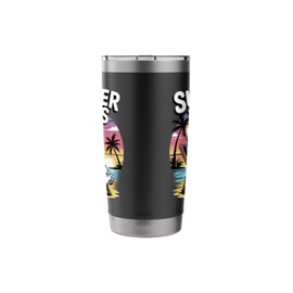 Funny Summer Corgi Beach Dog Vacation Stainless Steel Insulated Tumbler