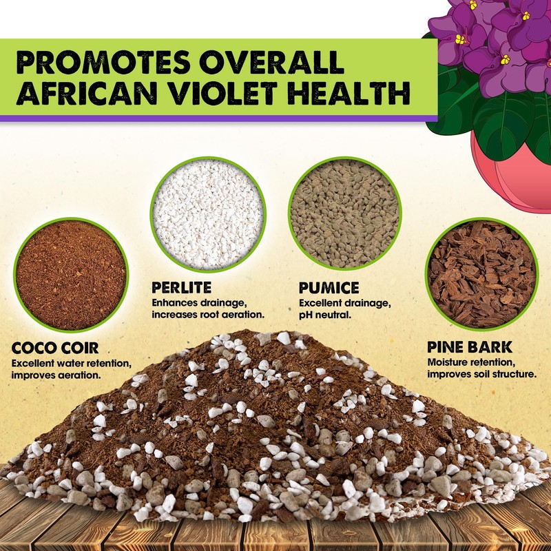 DUSPRO Recycle Premium 4-in-1 African Violet Potting Soil African Violet