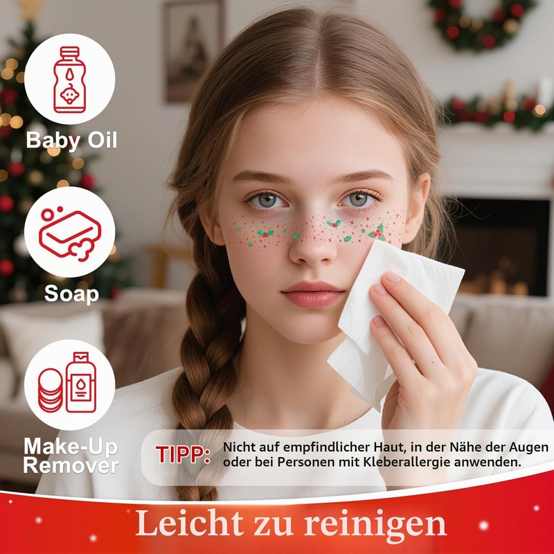 Christmas Freckles Tattoo Adult Glitter Face Freckles