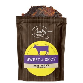 Jerky.com All Natural Sweet & Spicy Beef Jerky - No Added Preservatives, No MSG or Nitrates - Perfect Blend of Sweet Heat, 100% Lean Beef (2.5 Ounce, Pack of 1)