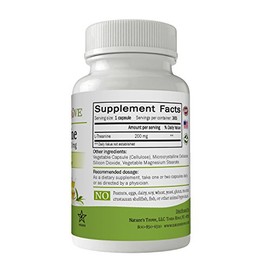 Natures Trove L-Theanine 200mg Super Value Size - 365 Vegetarian Capsules