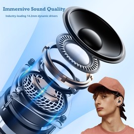 Xmenha Low Profile Wireless Mini Bluetooth Invisible Earbuds for Small Ears Discreet Tiny Smallest Small Hidden Earbuds for Work Small Ear Canals Ear Buds Mini Bluetooth Spy Earpiece Black