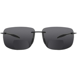 MAXJULI - anteojos de sol bifocales polarizadas para hombres y mujeres, marco TR90 sin montura ultra ligero para lectura deportiva, protección UV 8009, Negro, Standard