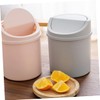 Operitacx 2pcs Mini Desktop Trash Bins with Lid Stylish Rubbish