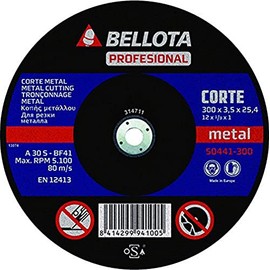 Bellota 50441-300 Abrasive Disc Stationary Machine Cutting Metal 300 mm, Standard