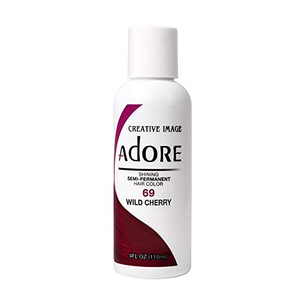 RINSE OUT SEMI-PERMANENT HAIR COLOUR WILD CHERRY(69) 118ML by Adore
