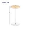 HMYHUM Acrylic Rattan Drink Table for Small Spaces, 11.8'' L
