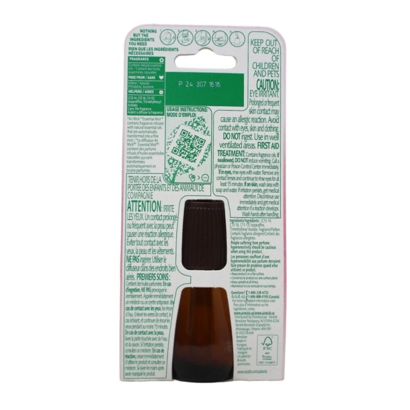 Air Wick Essential Mist Refill, Peony & Jasmine, 0.67 Oz