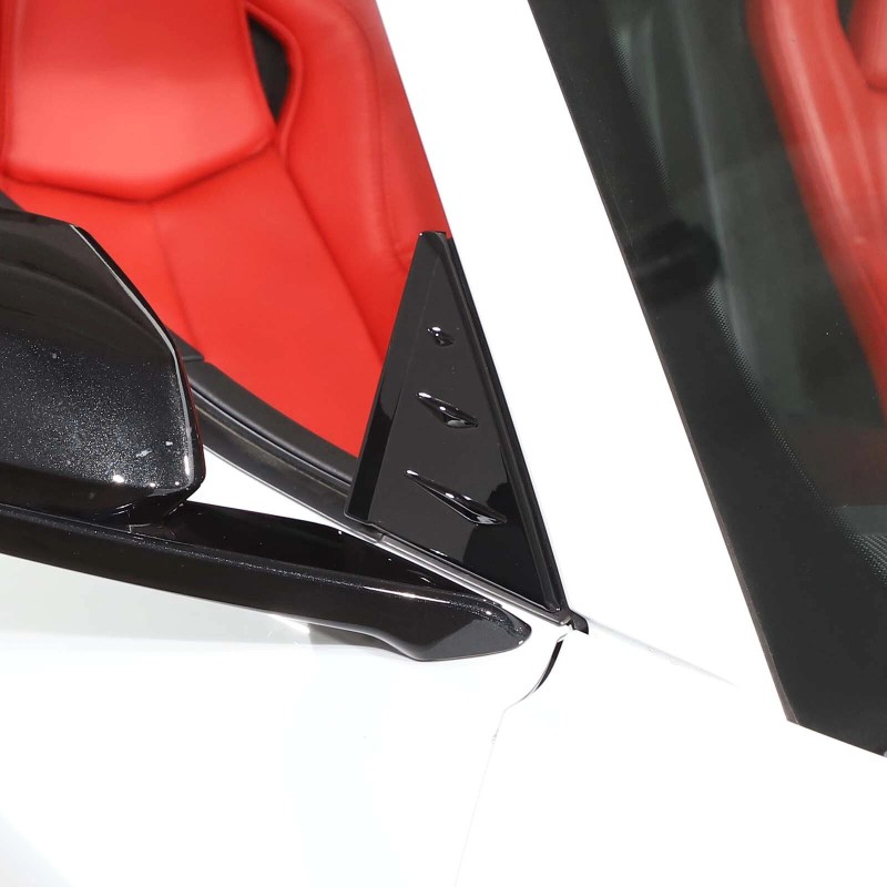 Ynei ABS GLoss Black Side view Base Add-on Wind Deflector