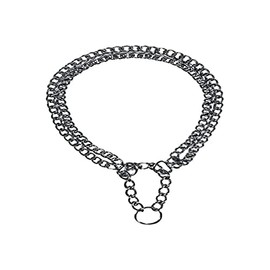 Trixie Chromed Double Row Semi-Choke Chain with Strain Relief, 40 cm x 2.0 mm