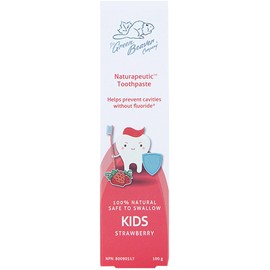 Green Beaver Naturapeutic Kids Toothpaste, Great Taste, 100% Natural & Safe to Swallow, 100g, Strawberry