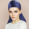 2 Pieces Durag with Long Tail, Unisex Durag Men Silk