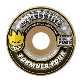 Spitfire F4 99 DURO CONICAL YELLOW PRINT 2.0 inches (52 mm) Skateboard Wheels Skateboard