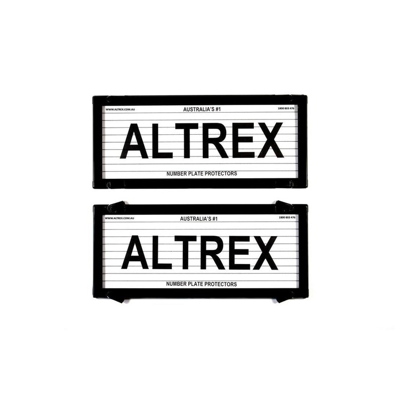 Number Plate Covers 5 Figure Standard Black Lines One Pair