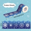 Lucleag 49.2 Ft Winter Snowflakes Bulletin Board Border, Self-Adhesive Snowflake