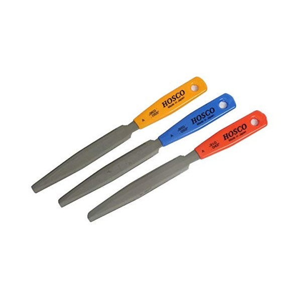 Hosco TLNF3A Double Edge Nut File Set For Acoustic Guitar