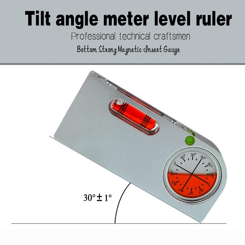 High precision solid aluminum alloy small level ruler for tilt