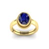 LMDPRAJAPATIS 2.25 Carat Natural Blue Sapphire Statement Gold Ring For