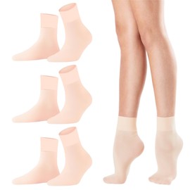 SAIIURV 3 Pairs Pink Ballet Socks for Girls, Children, Breathable Elastic Ballet Dance Socks, Seamless Children's Dance Accessories for Sports, Yoga, Gymnastics, Workout, pink, One size fits all