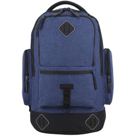 FUEL Everyday Hi-Tech Hiking Carry On Weekender Bag Luggage Rusksack Backpack, Navy Chambray