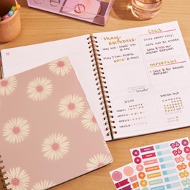 Erin Condren Inspired Collection - Large Undated Planner, Daisies cover