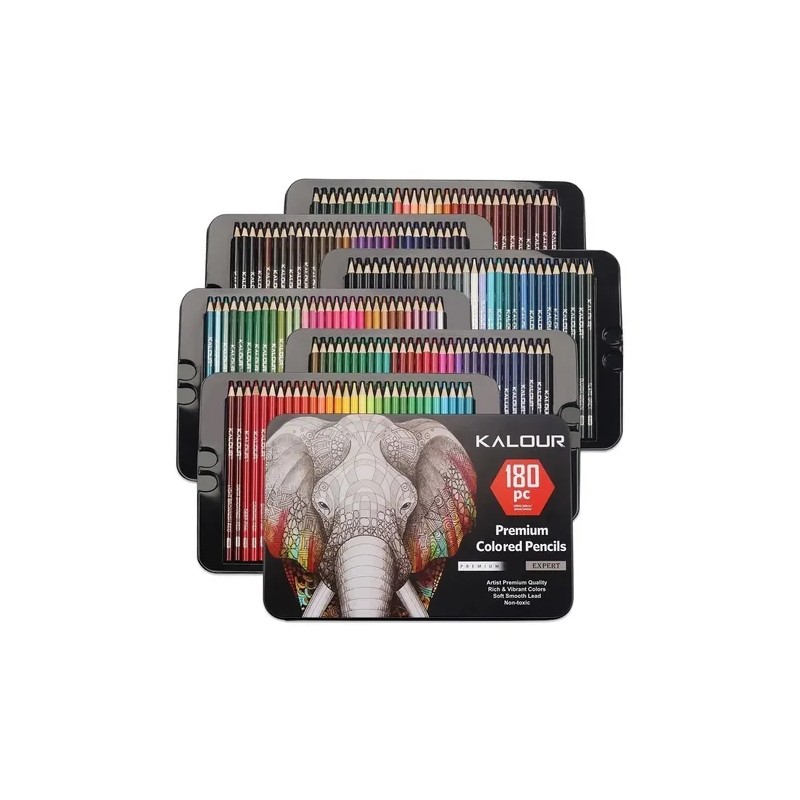 Set 180 Lápices De Dibujo De Colores Metálicos Grafito Kalou