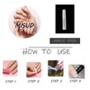 MISUD 24Pcs Medium Press on Nails, Glossy 3D Bow &