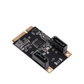 IO CREST M.2 22x42 PCIe Interface to 2 Port SATA III Expansion Card Jmicro JMB582 Chipset, Add Two SATA 3.0 Ports to Any M.2 M-Key Slot SI-MPE40150