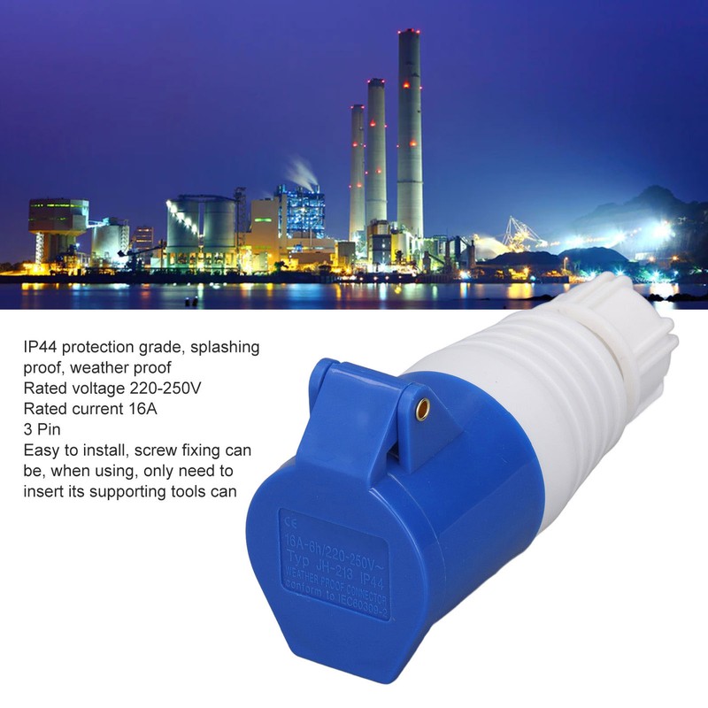 4Pcs 3 Pin Waterproof Industrial Socket Connector IP44 Waterproof Socket
