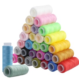 PSON 30 Colors Sewing Thread, 250 Yards Each Spools, Polyester Thread Kit for Sewing Machine, Hand Sewing, Handmade, DIY