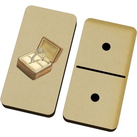 Azeeda 'Diamond Engagement Ring in Ring Box' Domino Set & Box (DM00047402)
