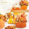 NICROHOME EUR Fall Decoration, 4 PCS Honeycomb Paper Vase Set