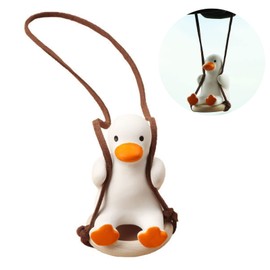 Swing Duck Car Hanging Ornament Plaster Cute Flying Duck Pendant Hanging Ornament Car Hanging Ornament for Car Interior Mirrors Ornament Decoraction Accessories