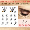 Miuffue Lash Extension Kit 260 PCS Individual Cluster Lashes Kit