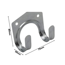 Garden Mile® Pack of 5 Garden Shed Metal Tool Hooks, Made of Sheet Steel, Ideal for T-Handle Tools or Hanging Loops (4)