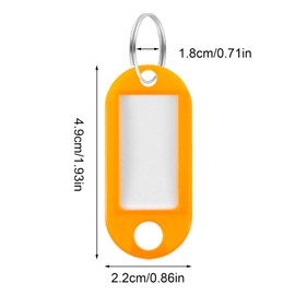 Auidy_6TXD 30 Pcs Key Tags with Labels, with Split Rings Label Window Assorted Colors for ID Tags, Pet Name Tags, Luggage Tags(10 Colors)