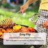 BBQ Sausage Turning Tongs Professional Long Handle Stainless Steel Kitchen