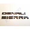 GM 4PCS Matte Black Denali Sierra Emblem Letters Fit GMC