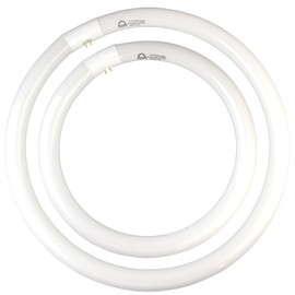 COOGGALAN FC16T9/CW 40W & FC12T9/CW 32W Cool White Set, 12 inch T9 32 Watts & 16 inch 40 Watts Round Fluorescent Light Bulb, Circular Bulb Kitchen and Bath, 841 4100K, G10q 4 pin Prong