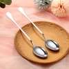 PEBBLE HUG 6pc Stainless Steel Latte Spoons, 19 cm Long