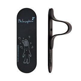 MOMO STICK Momostick Flatstick, Cell Phone Finger Grip Strap Holder for Hand, Cell Phone Stand, New Slim Finger Loop Selfie Grip Compatible with Most Smartphones -Philosopher