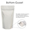RIGHTPAK White Matt Stand Up Pouches with Resealable Zipper &
