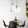H XD GLOBAL Spherical LED Clear Glass Hanging Light, Creative