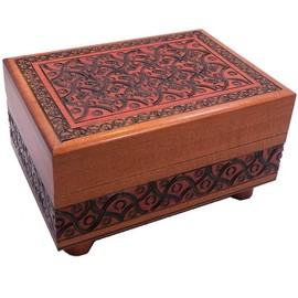 Artistic Carved - Secret Wooden Puzzle Box