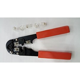 Telephone Cord Repair Kit (Modular Crimp Tool + 5 Connectors)