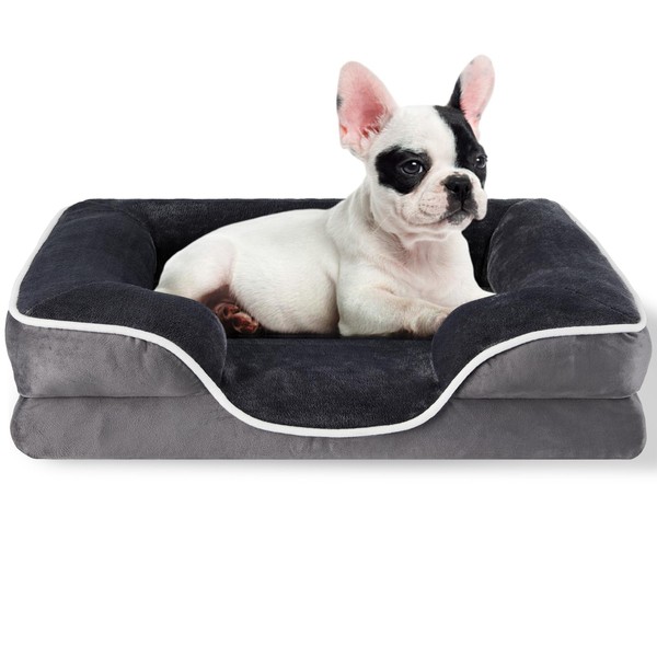 FluffyDream 28'' Orthopedic Dog Bed, Memory Egg-Crate Foam Pet Couch