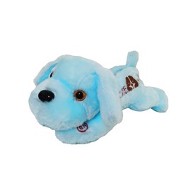 TAOZHUGONG LED Plush Dog Cuddly Dog Plush Toy, 30 cm, Luminous Puppy Dog Plush Cuddly Toy, Cushion Toy, Night Light, Children's Room, Decorative Cushion, Birthday Gift (Blue)