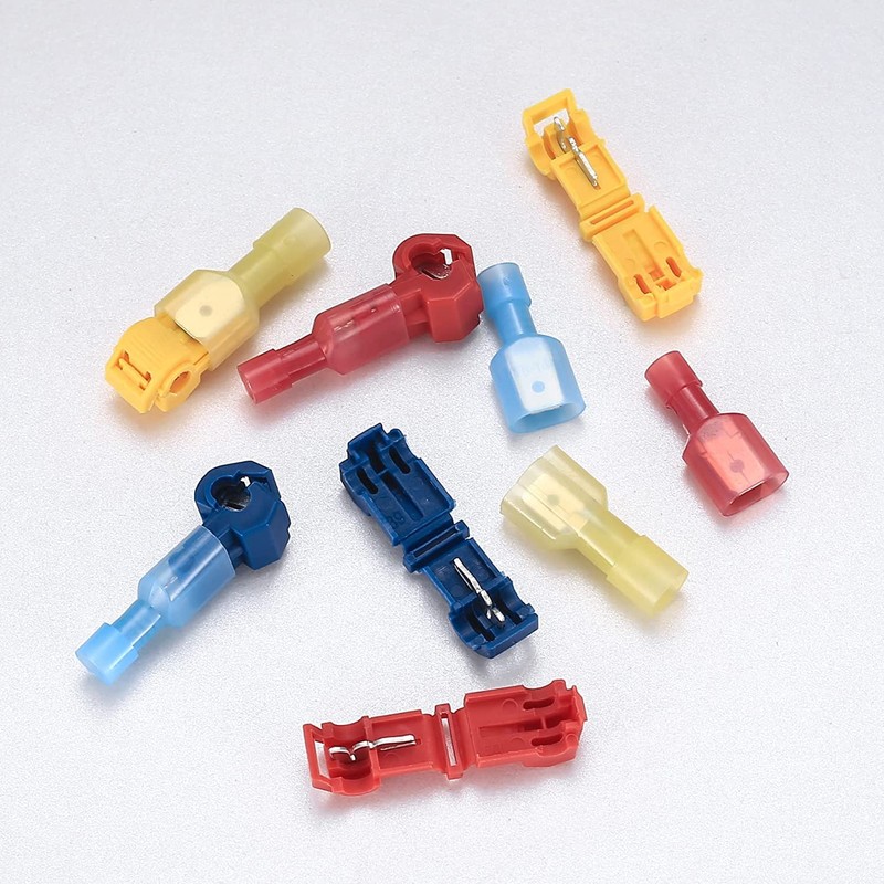 QOOSIKICC 120 Pcs T-Tap Wire Connectors, Quick Splice Electrical Wire