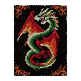 YOOTOM Latch Hook Rug to Make Yourself, Latch Hook Kit, Self-Knotting Set for Children and Adults, Pre-Printed Colour Pattern, 50 x 38 cm